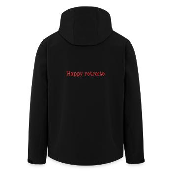 RETRAITE. RETRAITE. RETRAITEE. SENIOR. MAMIE. PAPY - Veste softshell homme en polyester recyclé Stanley/Stella - noir - Dos - AI Model Male 185 light (185cm)