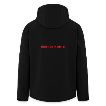 MAMIE. FÊTE DES MÈRES. BONNE FÊTE MAMIE. JE T'AIME - Veste softshell homme en polyester recyclé Stanley/Stella - noir - Dos - AI Model Male 185 light (185cm)