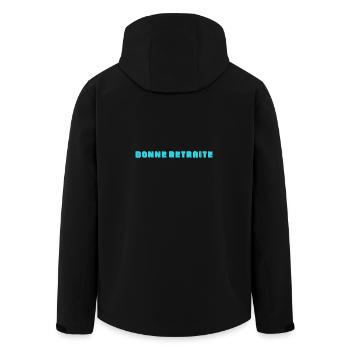 RETRAITE. RETRAITE. RETRAITEE. SENIOR. MAMIE. PAPY - Veste softshell homme en polyester recyclé Stanley/Stella - noir - Dos - AI Model Male 185 light (185cm)