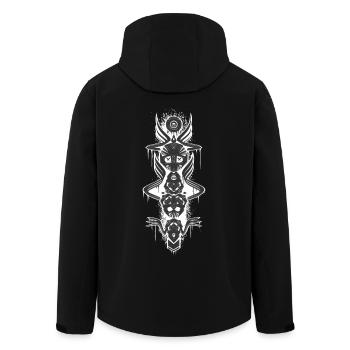 Totem skull 23 - Veste softshell homme en polyester recyclé Stanley/Stella - noir - Dos - AI Model Male 185 light (185cm)