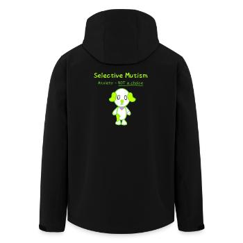 KawaiiDOGGOS – Clover "Selektiver Mutismus"-Druck - Recycelte Männer Softshell-Jacke von Stanley/Stella - Schwarz - Hinten - AI Model Male 185 light (185cm)