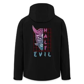 Oni Maske Japan Dämon - Recycelte Männer Softshell-Jacke von Stanley/Stella - Schwarz - Hinten - AI Model Male 185 light (185cm)