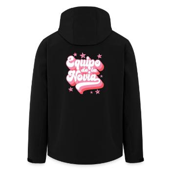 Equipo dela Novia Team Bride Wedding Bridesmaid - Men’s Recycled Softshell Jacket by Stanley/Stella - black - Back - AI Model Male 185 light (185cm)