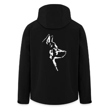 Husky chien chien Sibérien Husky Wilsigns - Veste softshell homme en polyester recyclé Stanley/Stella - noir - Dos - AI Model Male 185 light (185cm)