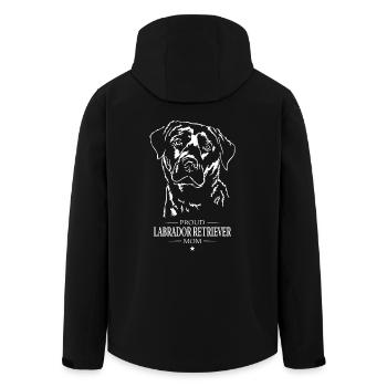 Labrador Retriever Mom Hunde Hund Labbi Wilsigns - Recycelte Männer Softshell-Jacke von Stanley/Stella - Schwarz - Hinten - AI Model Male 185 light (185cm)