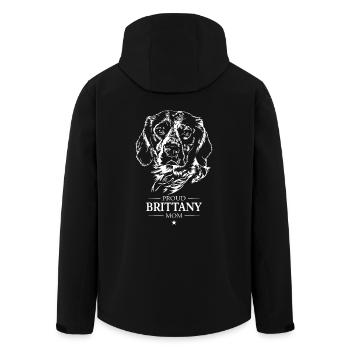 Bretagne Fière Maman Epagneul Chiens Bretons Wilsigns - Veste softshell homme en polyester recyclé Stanley/Stella - noir - Dos - AI Model Male 185 light (185cm)