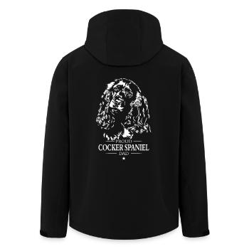 Cocker Spaniel Dad Dog Dog Wilsigns - Men’s Recycled Softshell Jacket by Stanley/Stella - black - Back - AI Model Male 185 light (185cm)