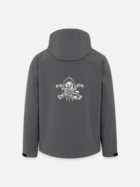 Crossbones gasmask - Men’s Recycled Softshell Jacket by Stanley/Stella - black