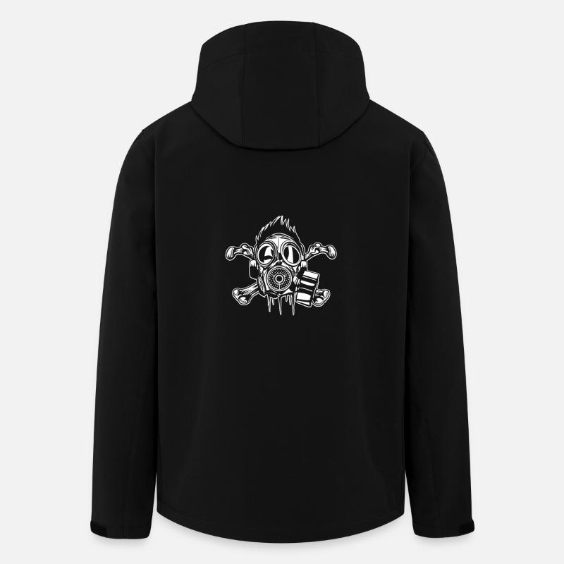 Crossbones Gasmask - Veste softshell homme en polyester recyclé Stanley/Stella - noir