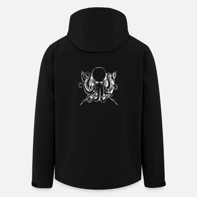 Krake - Recycelte Männer Softshell-Jacke von Stanley/Stella - Schwarz