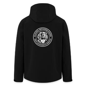 Kleiner Münsterländer Jagdgebrauchshund Jagdhund - Recycelte Männer Softshell-Jacke von Stanley/Stella - Schwarz - Hinten - AI Model Male 185 light (185cm)