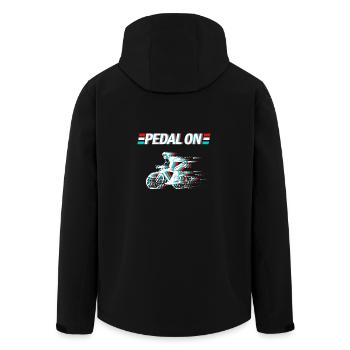 Soyez un Biker - Pedal On - Veste softshell homme en polyester recyclé Stanley/Stella - noir - Dos - AI Model Male 185 light (185cm)