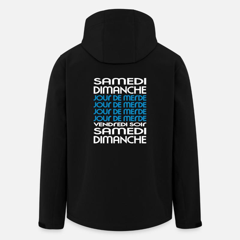 Week - Semaine - Shit Day (2c) - Veste softshell homme en polyester recyclé Stanley/Stella - noir
