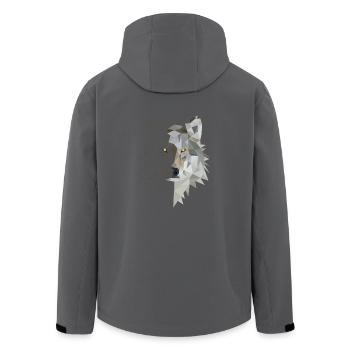 Wolf - Recycelte Männer Softshell-Jacke von Stanley/Stella - Schwarz - Hinten - AI Model Male 185 light (185cm)