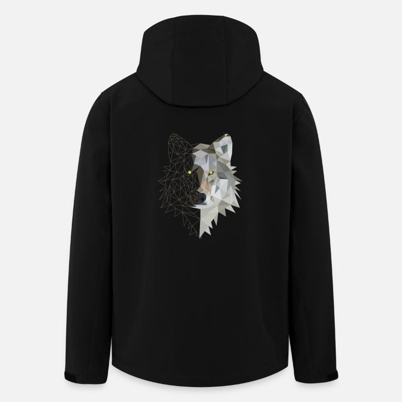 Wolf - Recycelte Männer Softshell-Jacke von Stanley/Stella - Schwarz