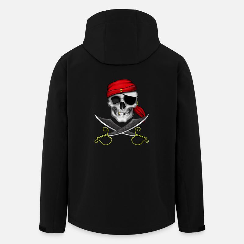 Pirate skull - Men’s Recycled Softshell Jacket by Stanley/Stella - black
