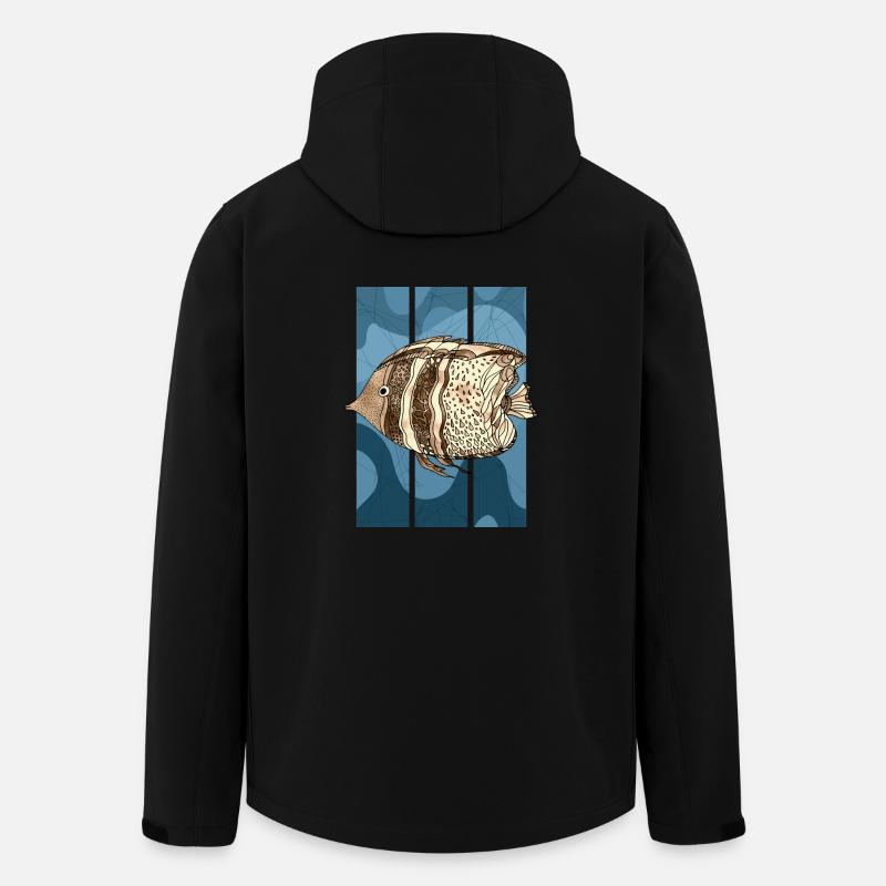 Fish - Men’s Recycled Softshell Jacket by Stanley/Stella - black