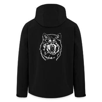 ALASKAN MALAMUTE Portrait Wilsign's Dogs Gift - Men’s Recycled Softshell Jacket by Stanley/Stella - black - Back - AI Model Male 185 light (185cm)