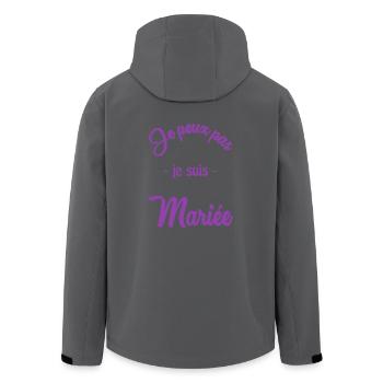 FUTURE MARIEE. EVJF. MARIEE. TEAM. TEAM MARIEE - Veste softshell homme en polyester recyclé Stanley/Stella - noir - Dos - AI Model Male 185 light (185cm)