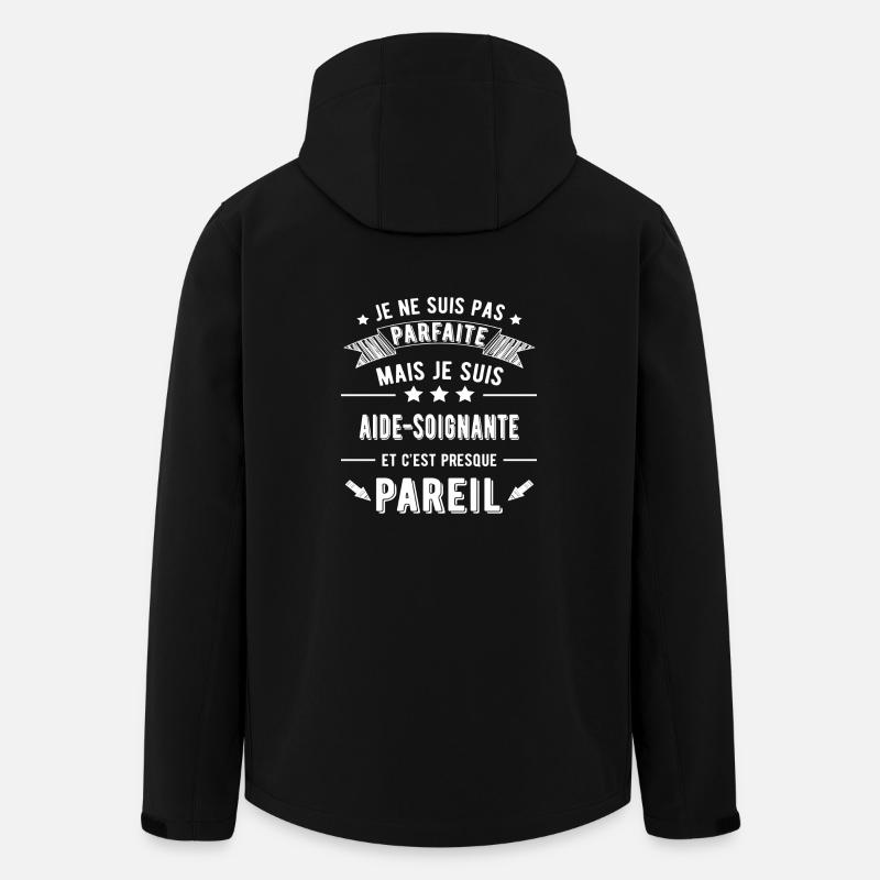 aide soignante - Veste softshell homme en polyester recyclé Stanley/Stella - noir