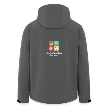 Vegetarians and vegans do not eat anything fun - Men’s Recycled Softshell Jacket by Stanley/Stella - black - Back - AI Model Male 185 light (185cm)