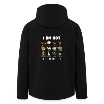 vegeterian végétaliens JE NE SUIS PAS DES ANIMAUX T-SHIRT - Veste softshell homme en polyester recyclé Stanley/Stella - noir - Dos - AI Model Male 185 light (185cm)