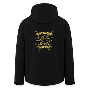 Drôle rouleau à pâtisserie de Noël biscuits de cuisson de la pâte - Veste softshell homme en polyester recyclé Stanley/Stella - noir - Dos - AI Model Male 185 light (185cm)