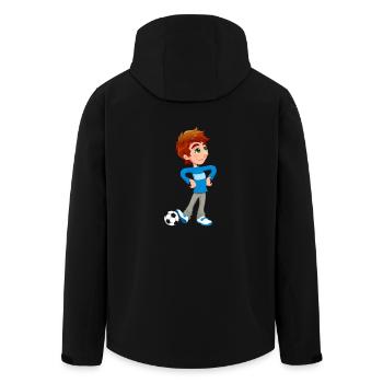Boy Soccer Player - Recycelte Männer Softshell-Jacke von Stanley/Stella - Schwarz - Hinten - AI Model Male 185 light (185cm)