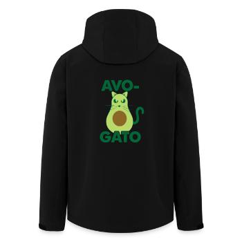 Avogato Vegan Cat - Recycelte Männer Softshell-Jacke von Stanley/Stella - Schwarz - Hinten - AI Model Male 185 light (185cm)