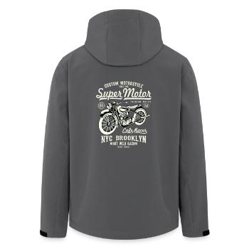 Super Moteur - Moto - Veste softshell homme en polyester recyclé Stanley/Stella - noir - Dos - AI Model Male 185 light (185cm)