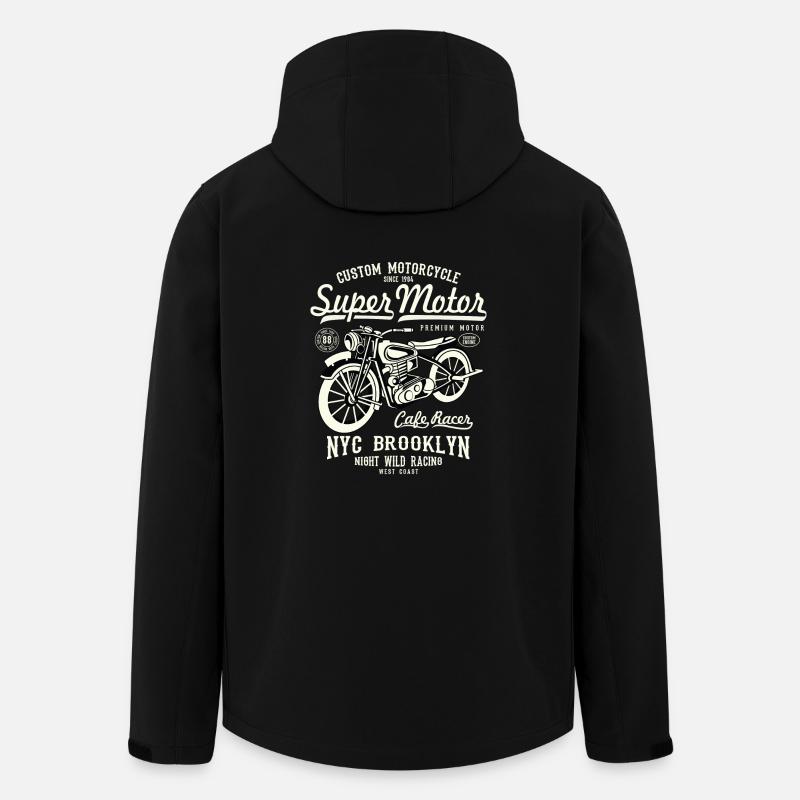 Super Motor - Motorrad - Recycelte Männer Softshell-Jacke von Stanley/Stella - Schwarz