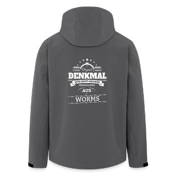 Worms Denkmal Original Legende - Recycelte Männer Softshell-Jacke von Stanley/Stella - Schwarz - Hinten - AI Model Male 185 light (185cm)