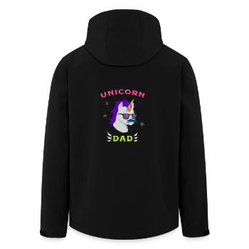 Unicorn Dad Geschenk - Recycelte Männer Softshell-Jacke von Stanley/Stella - Schwarz - Hinten - AI Model Male 185 light (185cm)