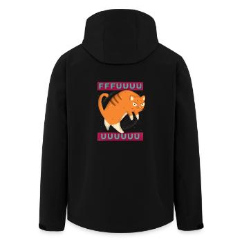 FFFUUUUUUUUUU Geschenk - Recycelte Männer Softshell-Jacke von Stanley/Stella - Schwarz - Hinten - AI Model Male 185 light (185cm)
