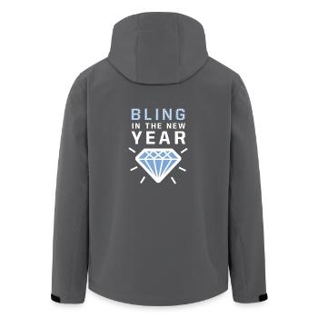 cadeau de fête célébration Silvester Neujahr - Veste softshell homme en polyester recyclé Stanley/Stella - noir - Dos - AI Model Male 185 light (185cm)