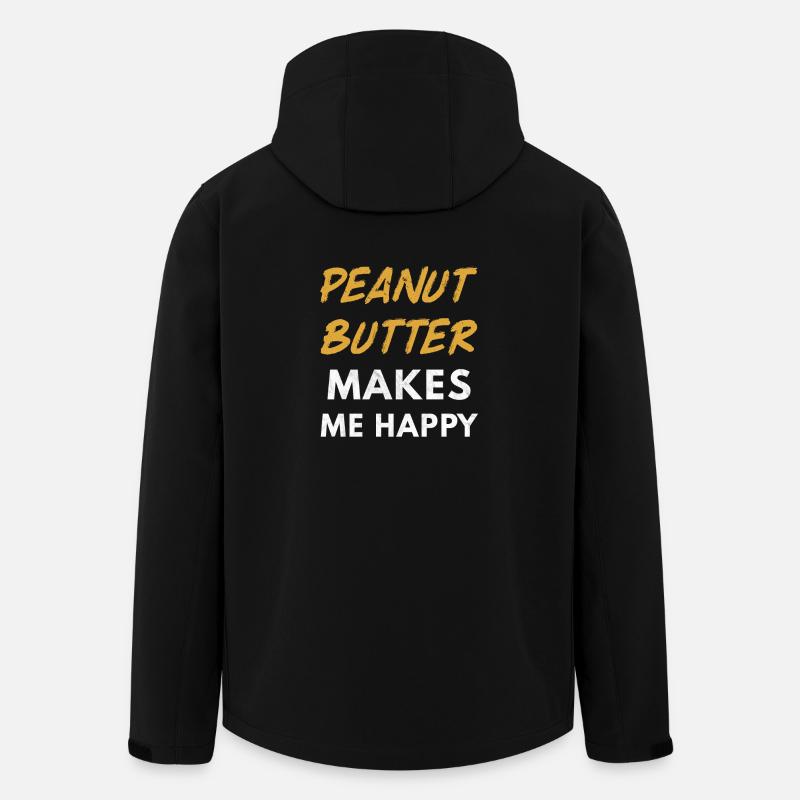 Peanut Butter Makes me happy - Erdnuss Butter Tee - Recycelte Männer Softshell-Jacke von Stanley/Stella - Schwarz