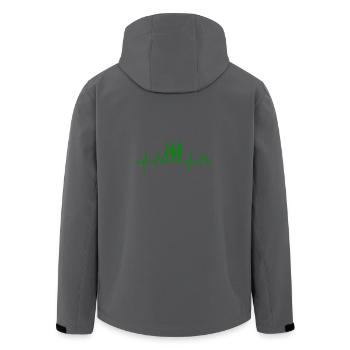cactus rythme cardiaque cadeau rythme cardiaque Cactus - Veste softshell homme en polyester recyclé Stanley/Stella - noir - Dos - AI Model Male 185 light (185cm)