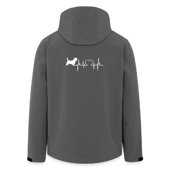 Little Basset Griffon Vendéen Gift Shirt - Men’s Recycled Softshell Jacket by Stanley/Stella - black - Back - AI Model Male 185 light (185cm)