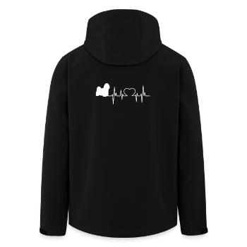 Tibetan Terrier gift shirt - Men’s Recycled Softshell Jacket by Stanley/Stella - black - Back - AI Model Male 185 light (185cm)