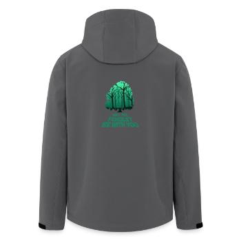 La forêt peut être avec vous - Conception - Veste softshell homme en polyester recyclé Stanley/Stella - noir - Dos - AI Model Male 185 light (185cm)
