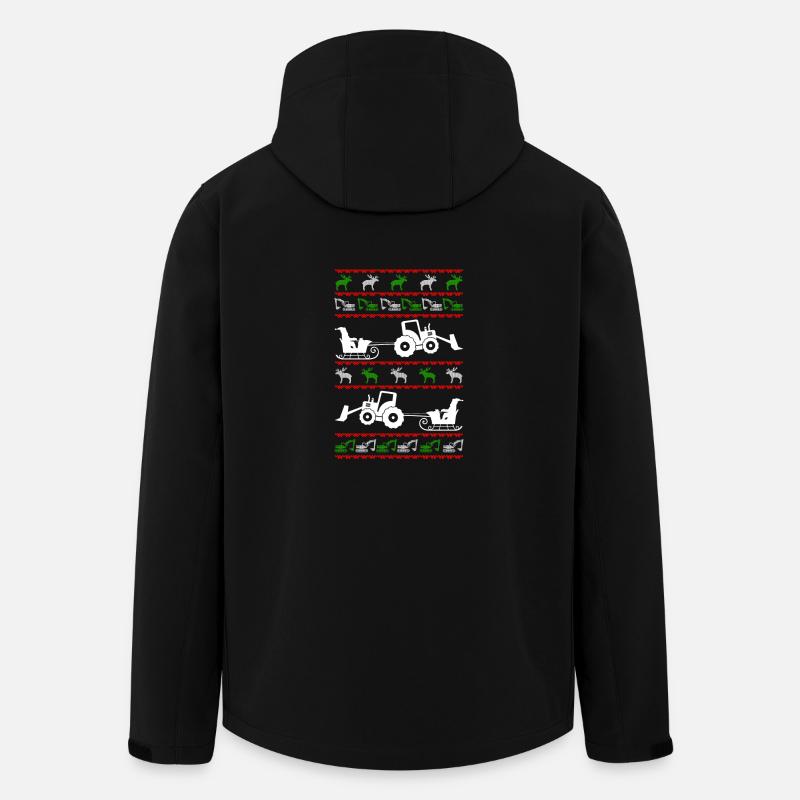 excavator ugly christmas - Recycelte Männer Softshell-Jacke von Stanley/Stella - Schwarz