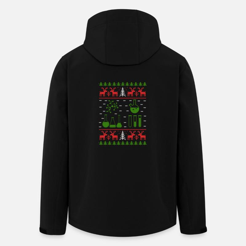 chimie scientifique laid cavalier noël - Veste softshell homme en polyester recyclé Stanley/Stella - noir