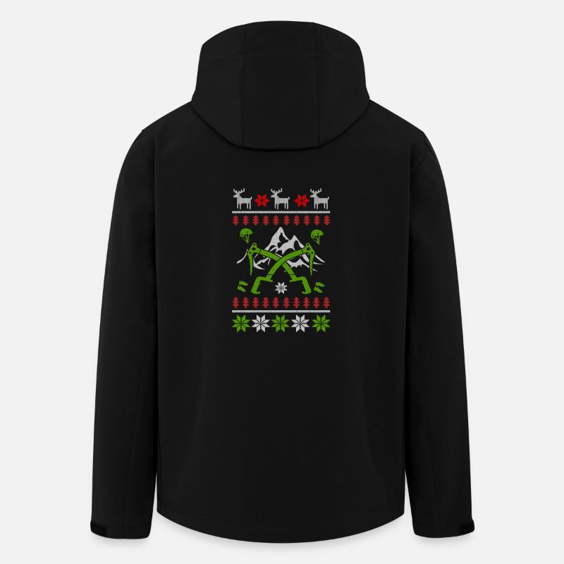 Klettern Bouldern Ugly Christmas - Recycelte Männer Softshell-Jacke von Stanley/Stella - Schwarz