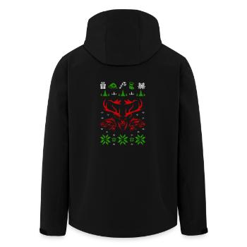 hunting deere ugly christmas gift jumper - Recycelte Männer Softshell-Jacke von Stanley/Stella - Schwarz - Hinten - AI Model Male 185 light (185cm)