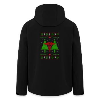 Nursing nurse Ugly Christmas - Men’s Recycled Softshell Jacket by Stanley/Stella - black - Back - AI Model Male 185 light (185cm)