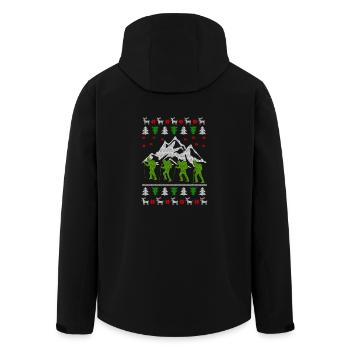 Hiking mountains ugly christmas gift jumper - Recycelte Männer Softshell-Jacke von Stanley/Stella - Schwarz - Hinten - AI Model Male 185 light (185cm)