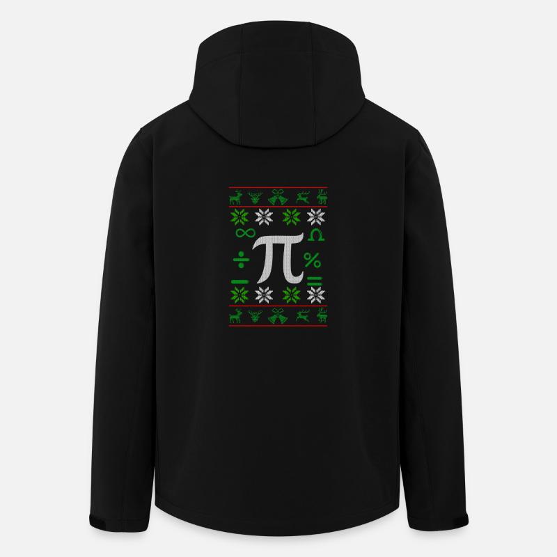 Mathematician Pi Ugly Christmas gift - Men’s Recycled Softshell Jacket by Stanley/Stella - black