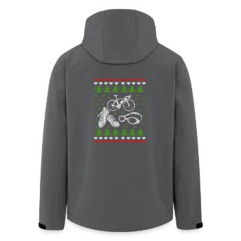 Triathlon Ugly Christmas Jumper Triathlete - Recycelte Männer Softshell-Jacke von Stanley/Stella - Anthrazit - Hinten - AI Model Male 185 light (185cm)