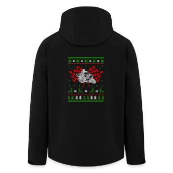 Motorcycle Superbike Ugly Christmas Jumper - Recycelte Männer Softshell-Jacke von Stanley/Stella - Schwarz - Hinten - AI Model Male 185 light (185cm)