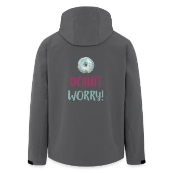 Donut vous inquiétez pas - énonciation drôle - Veste softshell homme en polyester recyclé Stanley/Stella - noir - Dos - AI Model Male 185 light (185cm)